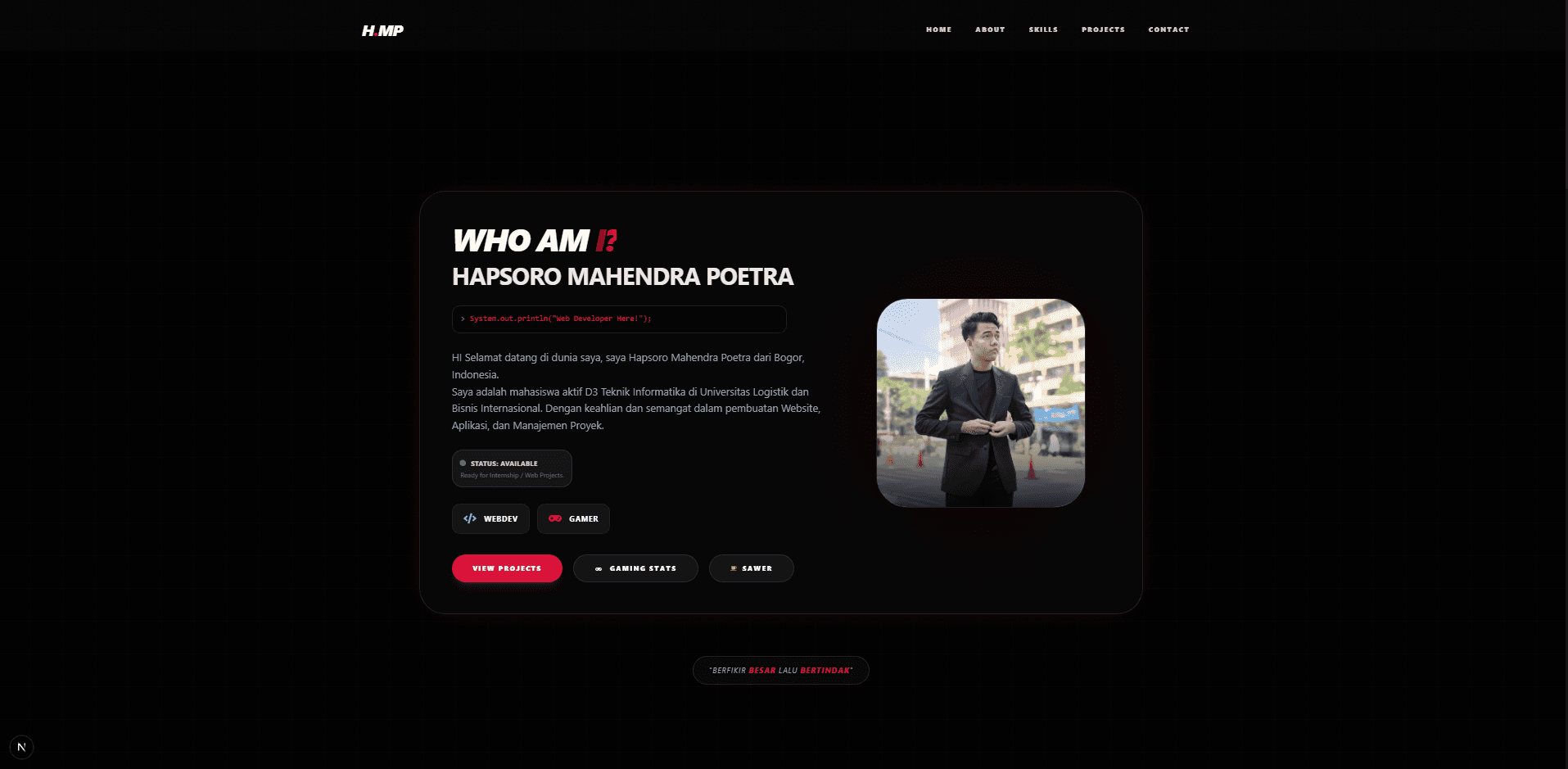 Portofolio screenshot